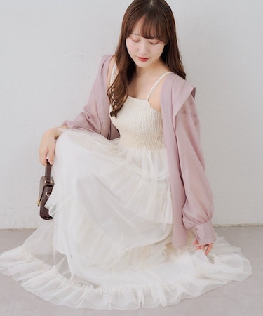 【continuer】大人の女性を魅了する、ふんわりシチュールキャミワンピ