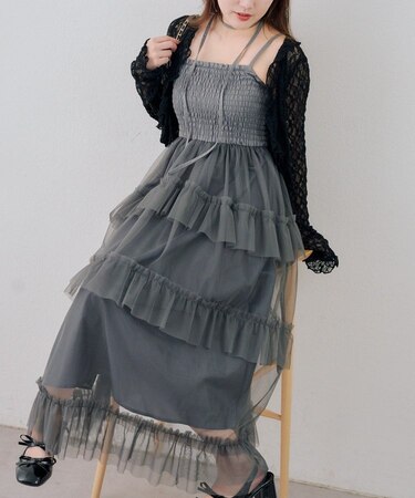 【continuer】大人の女性を魅了する、ふんわりシチュールキャミワンピ