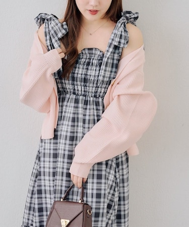 【OUTLET限定】ロングセラー大人気シリーズ！シャーリングロングワンピース