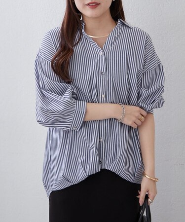 【人気シリーズ】多種ボタンタケノコタックブラウス