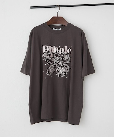 【ANOTHER BRANCH】花刺繍×ラインストーンTシャツ