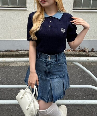 【ANOTHER BRANCH】2枚衿ケーブルポロ