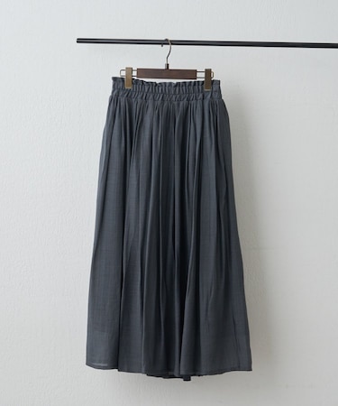 【軽やかに揺れるフレアシルエット】ウエストフリルギャザースカート