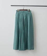 【軽やかに揺れるフレアシルエット】ウエストフリルギャザースカート