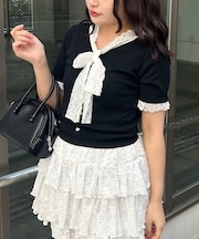 【ANOTHER BRANCH】レースリボン付テレコプルオーバー