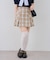 【continuer】チェックプリーツミニスカート
