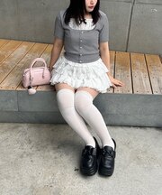 【continuer de】レースドッキングテレコT