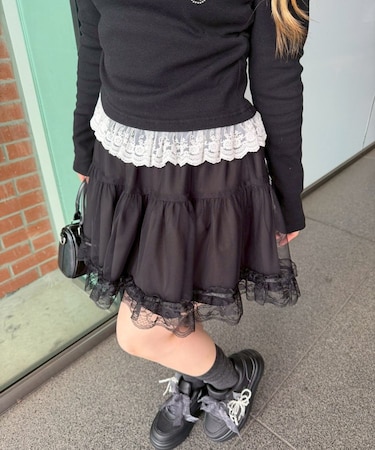 【continuer】重ねチュールミニスカート
