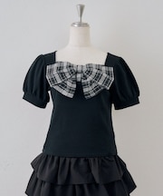 【continuer】リボンドッキングパフT