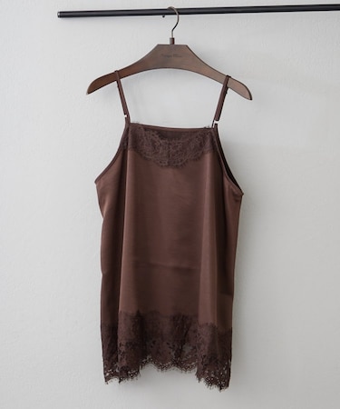 サテンレースキャミチュニック