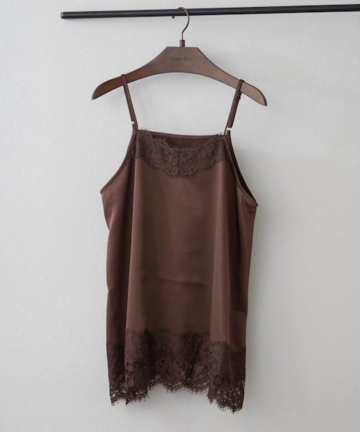 サテンレースキャミチュニック