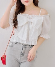 【continuer】レースBigリボンブラウス