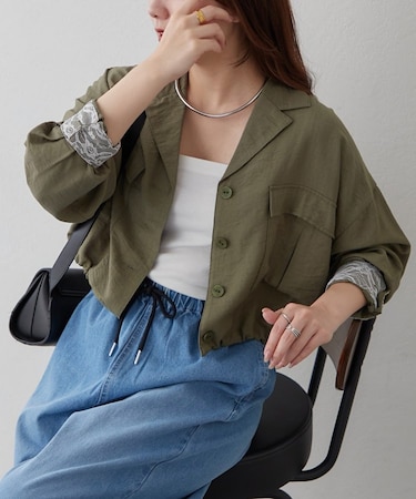 ミリタリーショートシャツジャケット