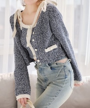 【one after another】配色カーデ