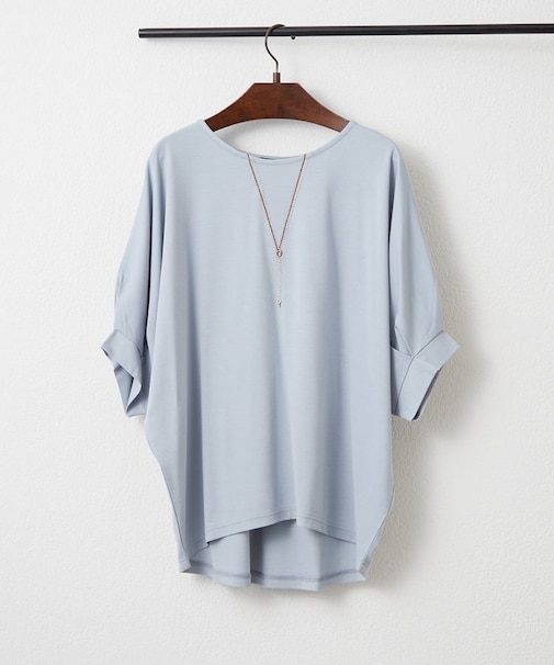 《着るだけで完成》アクセサリー付ドルマンＴシャツ