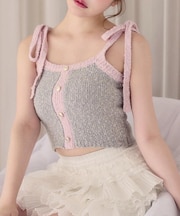 【one after another】配色ビスチェ