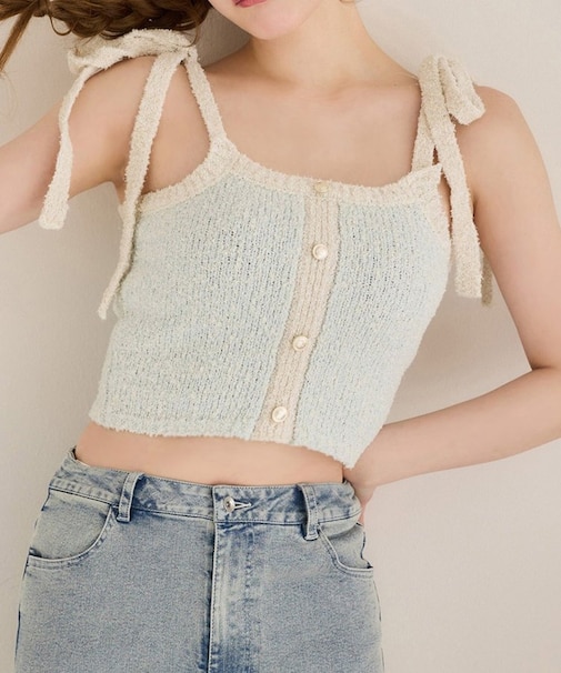 【one after another】配色ビスチェ