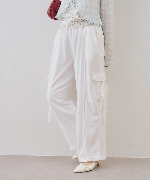 【continuer】スウェットリボンカーゴパンツ