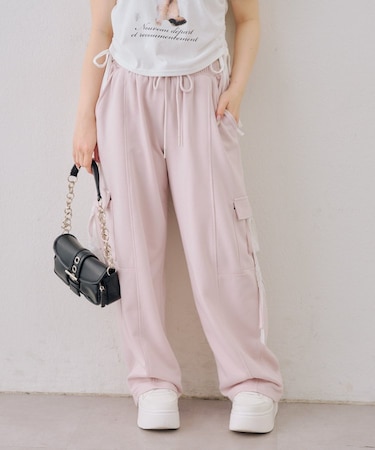 【continuer】スウェットリボンカーゴパンツ