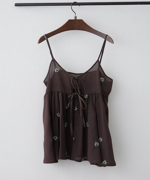 【SETUP】花刺繍キャミチュニックブラウス