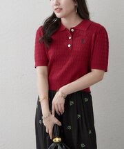 【U.S.POLOASSN.】半袖ポロニット