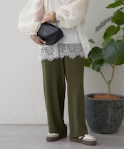 【らくちん/着回し】リラックスワイドイージーパンツ