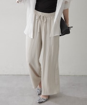 【らくちん/着回し】リラックスワイドイージーパンツ