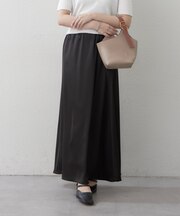 《無地/ドット》サテンマーメイドスカート