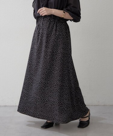 《無地/ドット》サテンマーメイドスカート