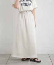 《無地/ドット》サテンマーメイドスカート