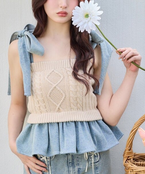 【one after another】デニムコレビスチェ