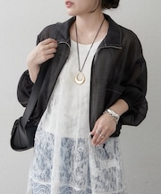 【選べる2デザイン】大人カジュアル、シアーブルゾン