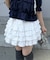 【continuer】ふんわり揺れる、ティアードフリルミニスカート