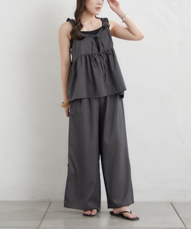 【2枚SET】前リボンビスチェセットアップ