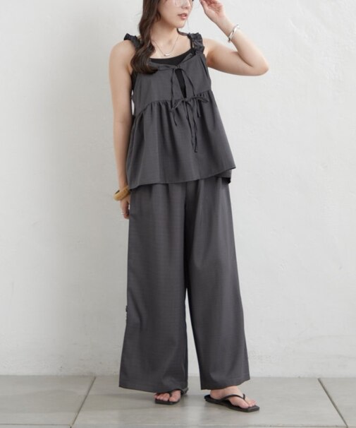 【2枚SET】前リボンビスチェセットアップ