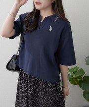 【U.S. POLO ASSN. ×RMAF】スキッパー衿ポロニット