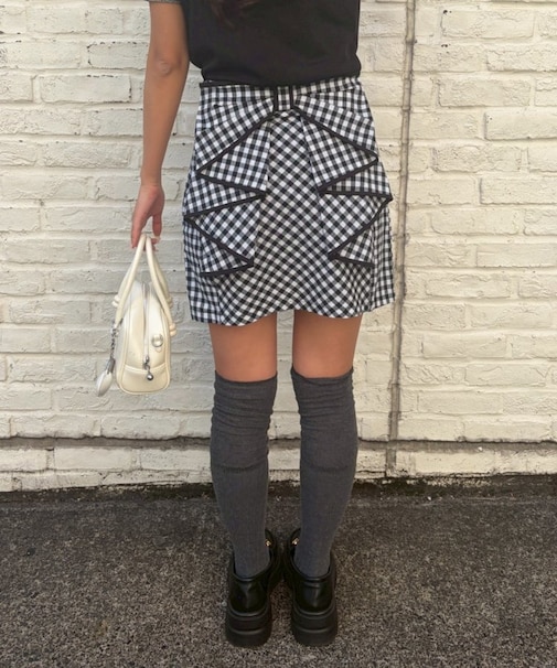 【continuer】バックリボンミニスカート