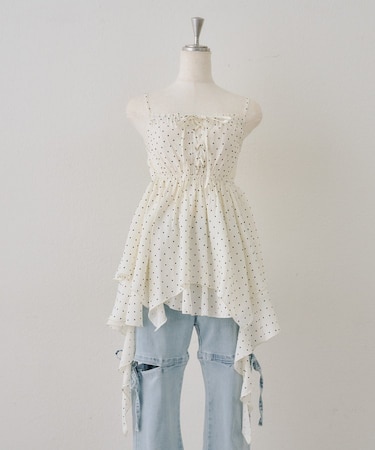 【continuer】レースアップキャミチュニック