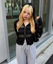 【continuer】レースWZIPパーカー