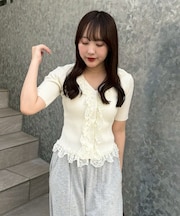 【ANOTHER BRANCH】レース付カーディガン