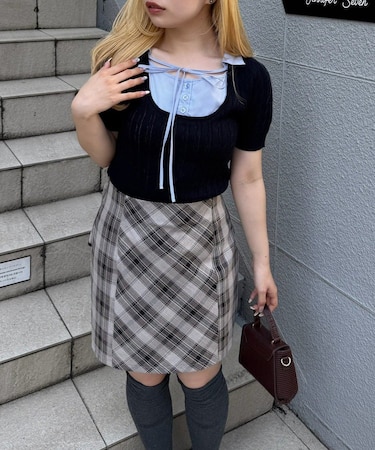 【continuer】一枚でトレンド感満載、ケーブルドッキングニット