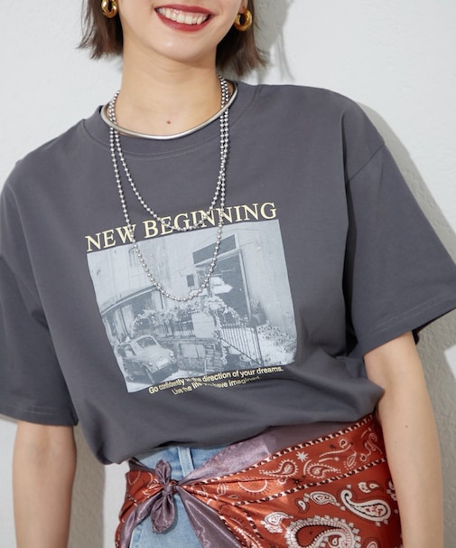 【staff made】接触冷感！アソート転写シルケットTシャツ