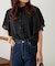 【OUTLET限定】【continuer】袖フレアーバンドカラーシャツ