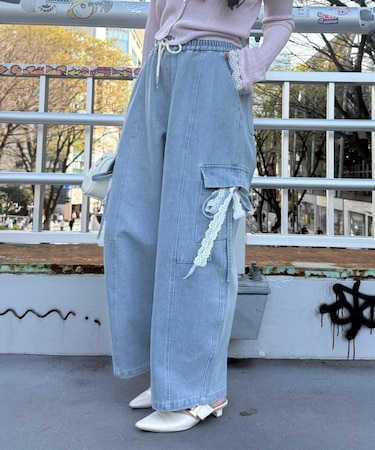【continuer】2WAYリボンカーゴパンツ