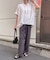 【毎日履きたくなる】ストライプジャガードイージーパンツ