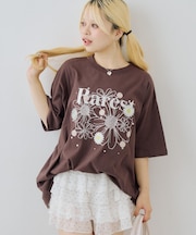 【ANOTHER BRANCH】ビジュー付きプリントフラワーBIGTEE