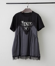サテンキャミドッキングTシャツ