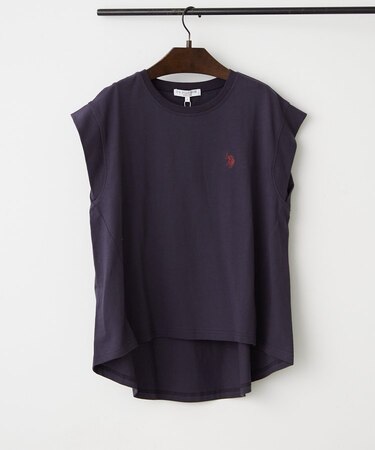 【U.S. POLO ASSN.】接触冷感フレンチ袖Tシャツ