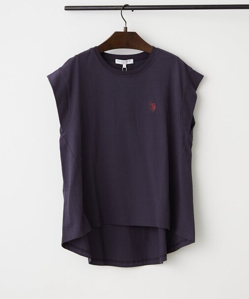 【U.S. POLO ASSN.】接触冷感フレンチ袖Tシャツ