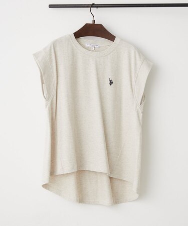 【U.S. POLO ASSN.】接触冷感フレンチ袖Tシャツ